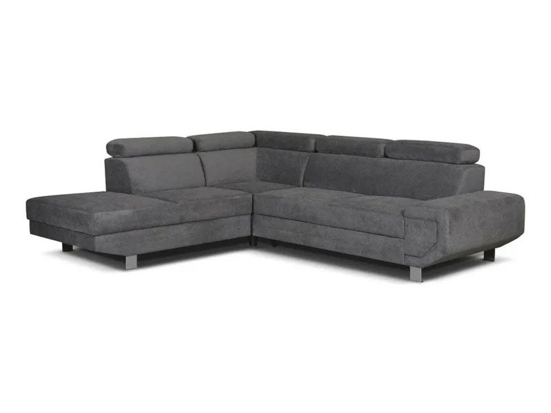 MNS Artic Left Hand Facing Corner Sofa Bed With Storage Box - Grey