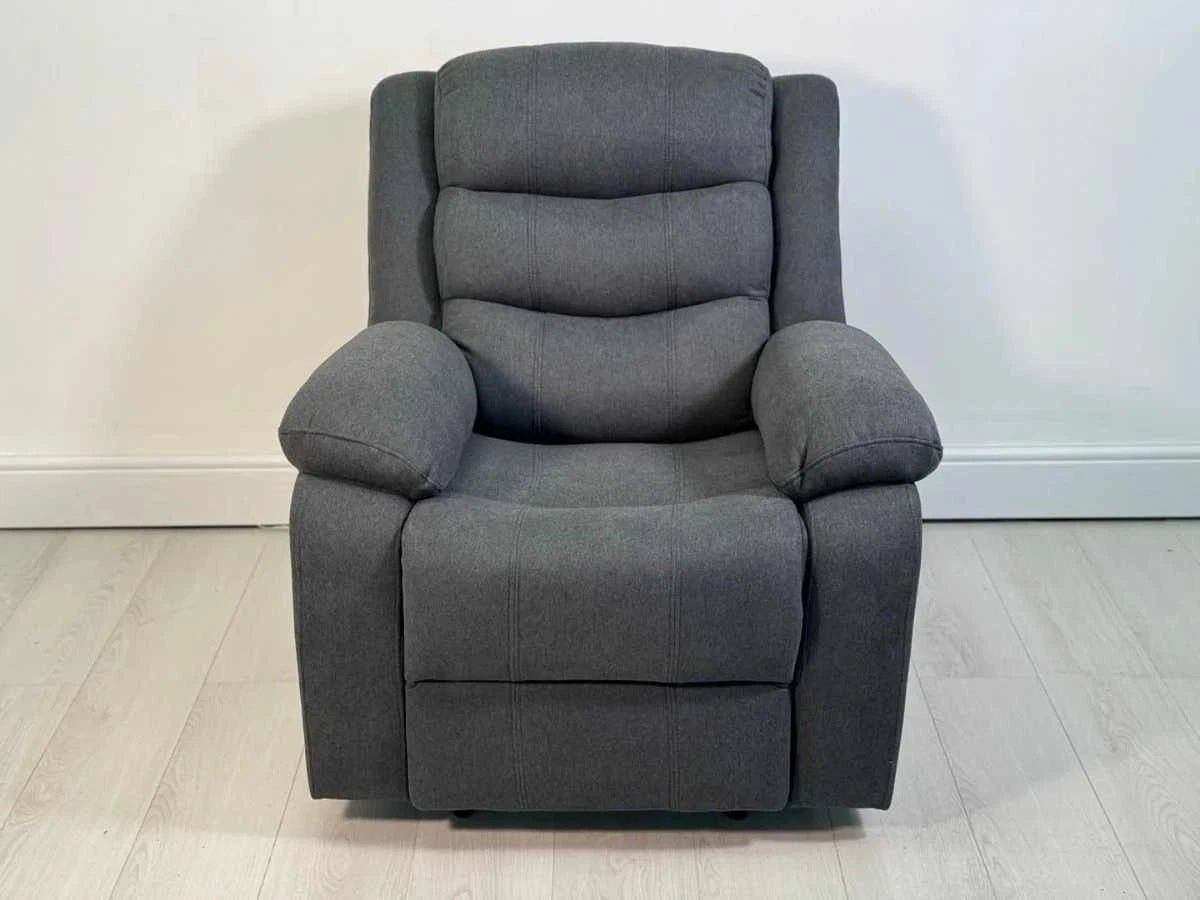 MNS Fabric Manual Recliner Sofa Set 3+2 Chenille Fabric with Cupholders