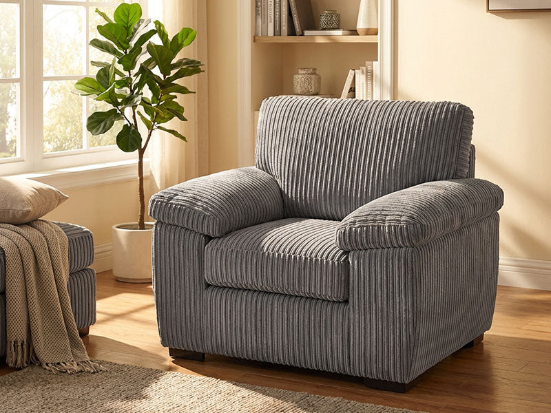 MNS Luxury Life Amalfi Jumbo Cord Fabric Armchair