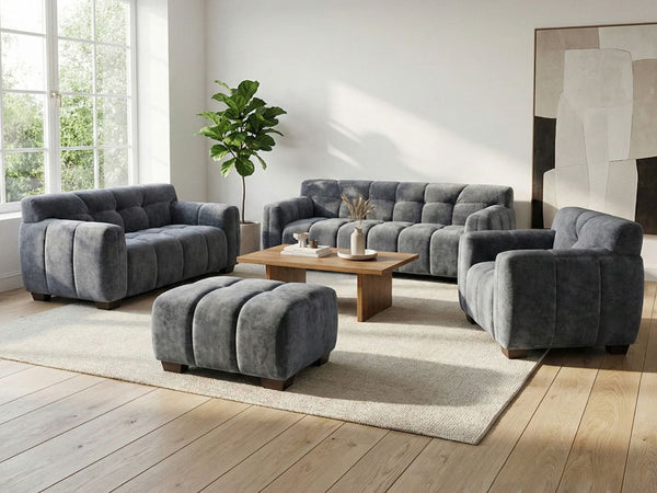 MNS Aluxo Harlem Sofa Range in Chocolate Velvet