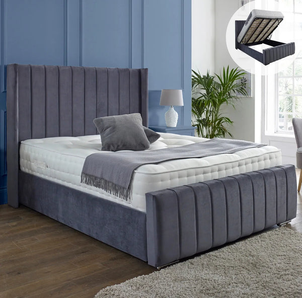 Milan Wing SLEAIGH Panel  Bed Included Super Orthopedic Mttress